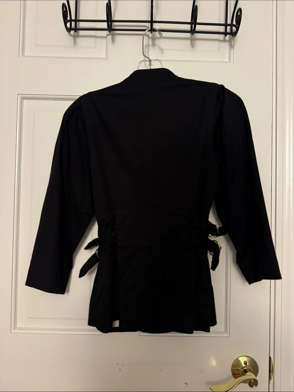 Marc Jacobs Black Women's Lightweight Trench Coat with Contrast Lining - Picture 5 of 6